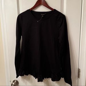 Banana republic ruffle hem shirt